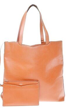CARTIER Happy Birthday Shoulder Teto Hand Bag Leather Orange Italy 09CB133